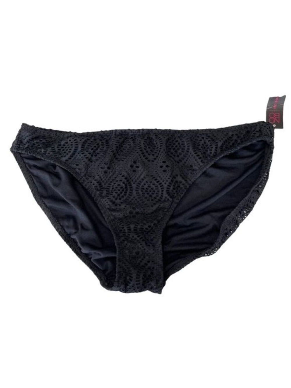 No Boundaries NOBO Bikini Bottom Separates Black Lace Basic Beach NEW Size XL